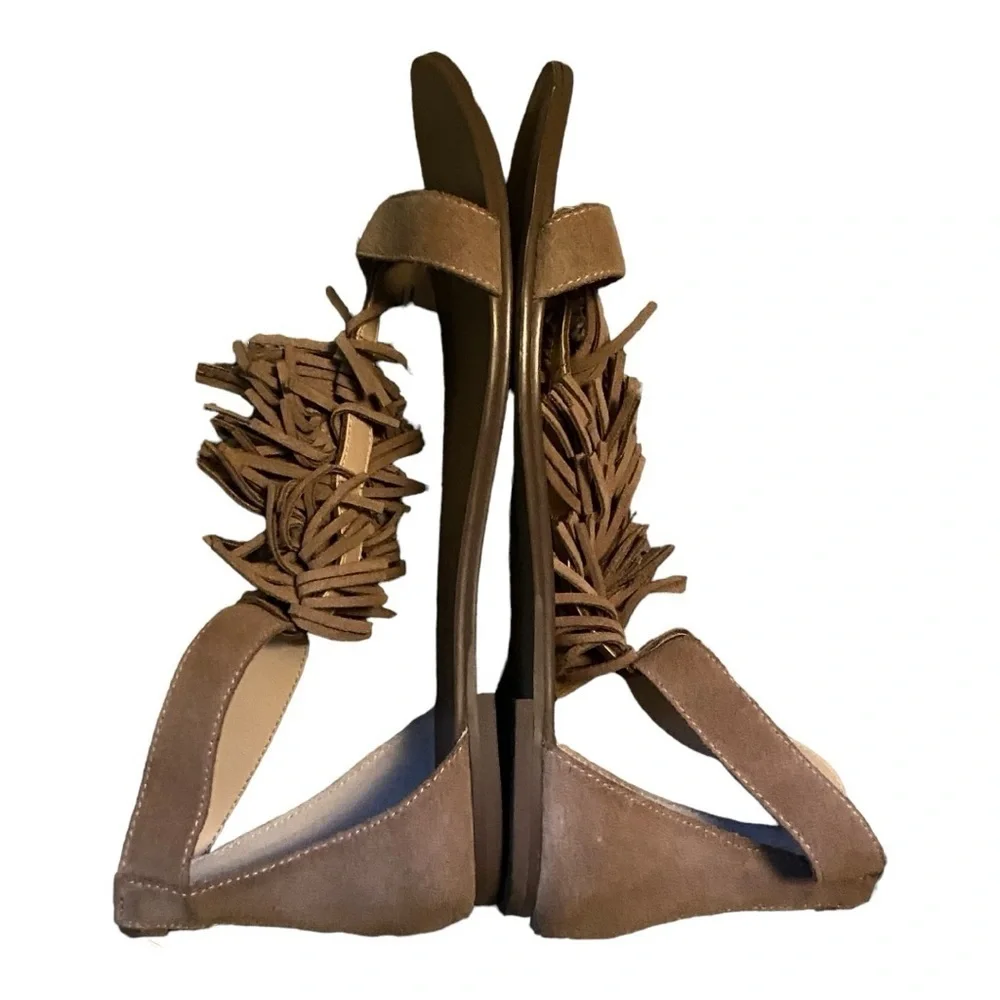 Sole Society Koa Leather fringe Sandals‎ ~ 9